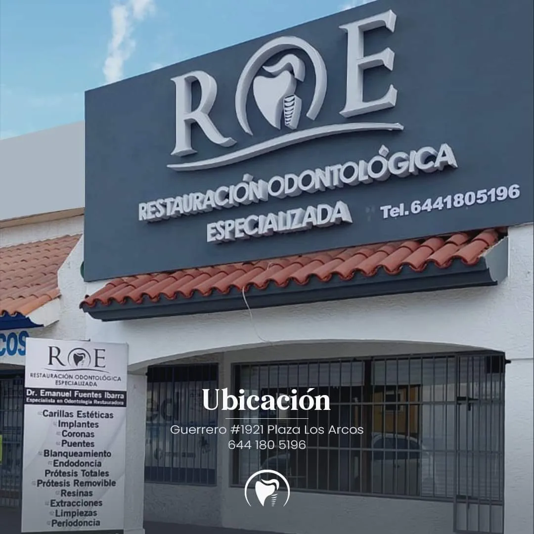 Fachada exterior de Clínica Dental ROE en Ciudad Obregón, Sonora